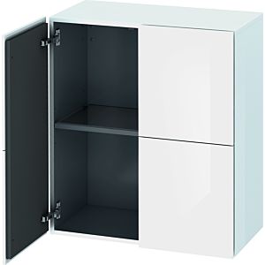 Duravit L-Cube Halbhochschrank LC117702222 70x36,3x80cm, 2 Türen, weiß hochglanz
