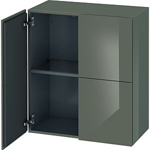 Duravit L-Cube Halbhochschrank LC117708989 70x36,3x80cm, 2 Türen, flannel grey hochglanz