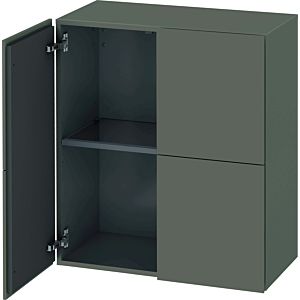 L-Cube Duravit tall cabinet LC117709090 70x36.3x80cm, 2 doors, flannel gray silk matt