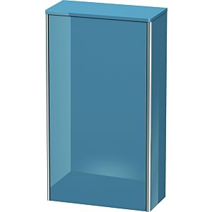 Duravit XSquare Halbhochschrank XS1303R4747 50x88x23,6cm, Tür rechts, Stone Blue hochglanz