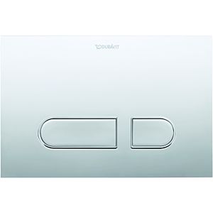 Duravit DuraSystem flush plate WD5001021000 21.7 x 14.65 cm, plastic, high-gloss chrome, for WC
