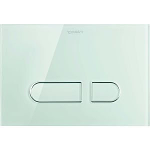 Duravit DuraSystem flush plate WD5002012000 22.98 x 15.7 cm, white glass, for WC