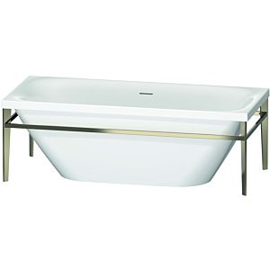 Duravit XViu rectangular bathtub 700443000B10000 180 x 80 x 46 cm, free-standing, white, matt champagne metal frame