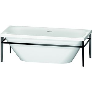 Duravit XViu rectangular bathtub 700443000B20000 180 x 80 x 46 cm, free-standing, white, metal 700443000B20000 black matt