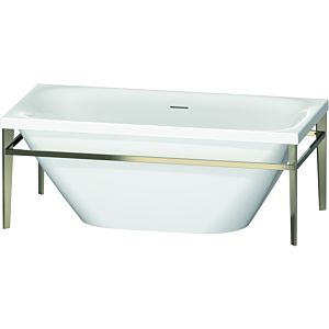 Duravit XViu rectangular bathtub 700444000B10000 160 x 80 cm x 46, free-standing, white, metal frame matt champagne