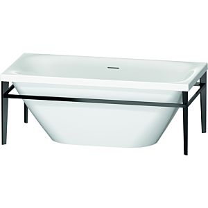 Duravit XViu rectangular bathtub 700444000B20000 160 x 80 cm x 46, free-standing, white, metal 700444000B20000 black matt