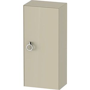 Duravit White Tulip half tall cabinet WT1323RH3H3 40 x 24 cm, Taupe Hochglanz , 2000 door on the right with handle, 801 glass shelves