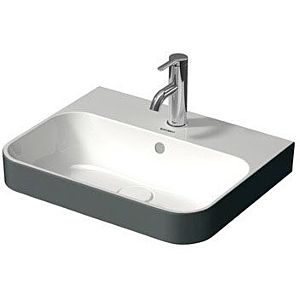 Duravit Happy D.2 lavabo 2360506100 50 x 40 cm, sol, 2000 trou de coulée, avec trop - plein, de robinetterie, blanc / anthracite mat