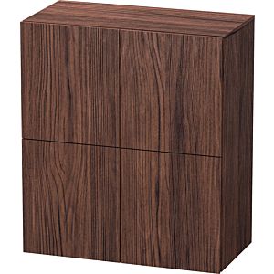 Duravit L-Cube medium tall cabinet LC117702121 70x36.3x80cm, 2 doors, dark walnut