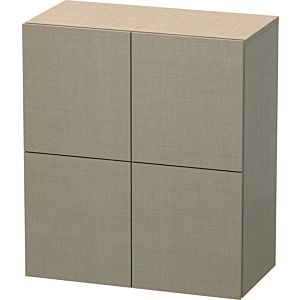 Duravit L-Cube medium tall cabinet LC117707575 70x36.3x80cm, 2 doors, linen