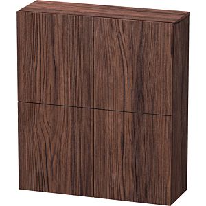 Duravit L-Cube medium tall cabinet LC116702121 70x24.3x80cm, 2 doors, dark walnut