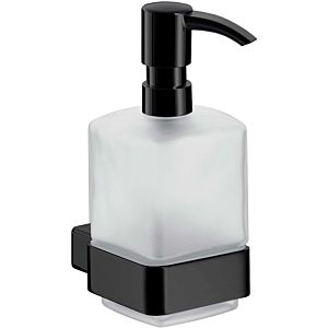 Emco Loft distributeur de savon 052113301 noir, modèle en verre cristal satiné