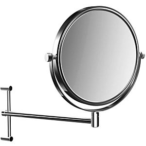 Emco Pure rasage / Miroirs cosmétiques 109400111 Ø 201 mm, grossissement triple, rond, à un bras, réglable en hauteur, chrome