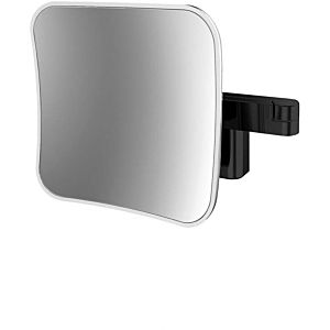 Emco evo LED rasage / Miroirs cosmétiques 109513350 noir, grossissement 5x, 209 mm, 2 bras, carré