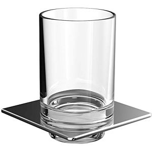 Emco Art glass holder 162000102 chrome, clear crystal glass
