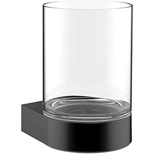 Emco Flow Glashalter 272013300 schwarz, Kristallglas klar
