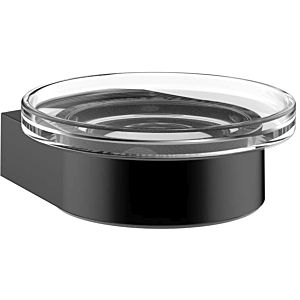 Emco Flow porte-savon 273013300 noir, verre cristal clair