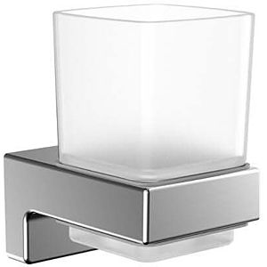 Emco Cue glass holder 322000100 chrome, satined crystal glass