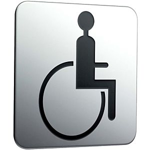 Emco door sign System 2 357600003 chrome, inscription wheelchair users