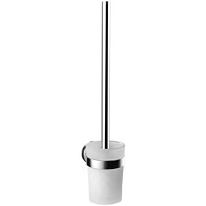 Emco Round Toilettenbürstengarnitur 431500101 chrom, Behälter Kristallglas satiniert