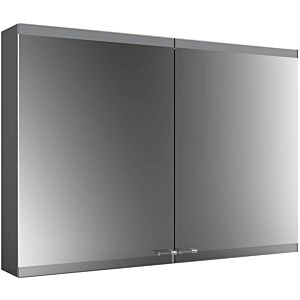 Emco Asis Evo surface-mounted illuminated mirror cabinet 939713305 1000 x 700 mm, 2-door, black, with lightsystem, without mirror heating