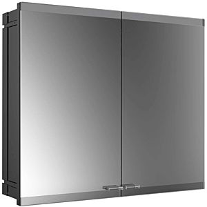 Emco Asis Evo flush-mounted illuminated mirror cabinet 939713314 800 x 700 mm, 2-door, black, with lightsystem, without mirror heating