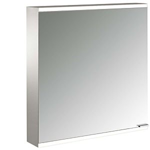 Emco prime Aufputz-Lichtspiegelschrank 949706221 600x700mm, 1 Tür, Anschlag links, aluminium/spiegel