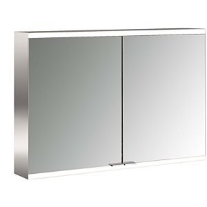 Armoire à miroir éclairée en saillie Emco prime 949706245 1000x700mm, 2 portes, aluminium/miroir