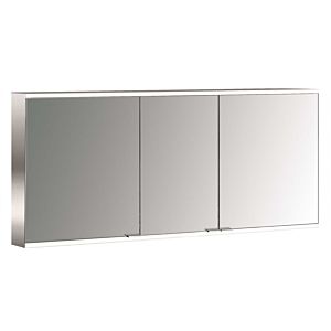 Emco prime surface-mounted illuminated mirror cabinet 949706249 1400x700mm, 3 doors, aluminium/mirror