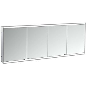 Emco prime flush-mounted illuminated mirror cabinet 949706365 1800x730mm, 4 doors, aluminium/white