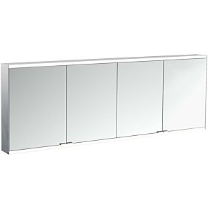 Emco prime surface-mounted illuminated mirror cabinet 949706266 2000x700mm, 4 doors, aluminium/mirror