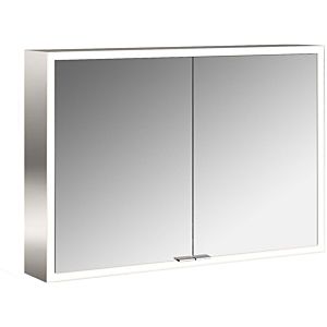 Emco prime surface-mounted illuminated mirror cabinet 949706383 1000x700mm, 2 doors, aluminium/white