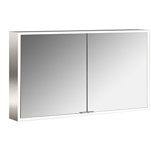 Emco prime Aufputz-Lichtspiegelschrank 949706284 1200x700mm, 2-türig, aluminium/spiegel
