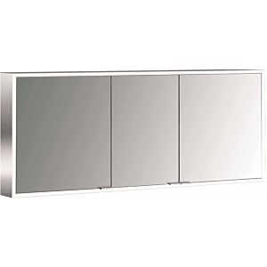 Armoire à miroir éclairée en saillie Emco prime 949706386 1600x700mm, 3 portes, aluminium/blanc