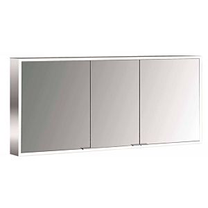 Armoire à miroir éclairée en saillie Emco prime 949706387 1400x700mm, 3 portes, aluminium/blanc