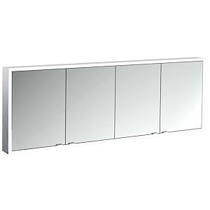 Emco prime Aufputz-Lichtspiegelschrank 949706288 1800x700mm, 4-türig, aluminium/spiegel
