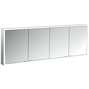 Armoire à miroir éclairée en saillie Emco prime 949706389 2000x730mm, 4 portes, aluminium/blanc