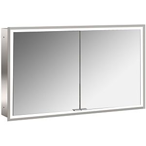 Emco prime flush-mounted illuminated mirror cabinet 949706394 1200x730mm, 2 doors, aluminium/white