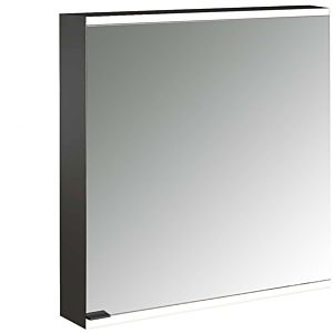 Emco prime surface-mounted illuminated mirror cabinet 949713522 600x700mm, 1 door, stop on the right, black/mirror