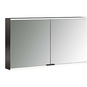 Emco prime surface-mounted illuminated mirror cabinet 949713546 1200x700mm, 2 doors, black/mirror
