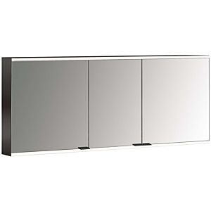 Emco prime surface-mounted illuminated mirror cabinet 949713548 1600x700mm, 3 doors, black/mirror