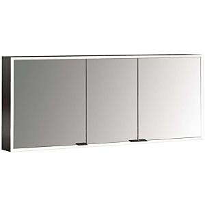Emco prime surface-mounted illuminated mirror cabinet 949713586 1600x700mm, 3 doors, black/mirror