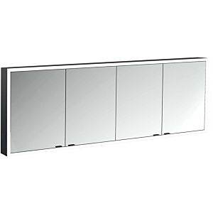 Emco prime Aufputz-Lichtspiegelschrank 949713588 1800x700mm, 4-türig, schwarz/spiegel