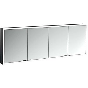 Emco prime Aufputz-Lichtspiegelschrank 949713589 2000x730mm, 4-türig, schwarz/spiegel