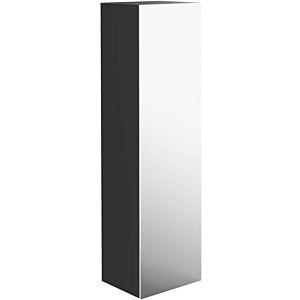Emco evo tall cabinet 957950901 1500mm, with double mirror door, black high gloss / mirror