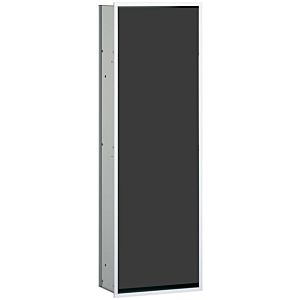 Emco Asis module 300 cabinet module 977027563 aluminum / black, glass door, flush-mounted model