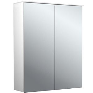 Emco pure 2 design surface-mounted illuminated mirror cabinet 979705402 600x711mm, LED, with light sail, 2 doors, aluminium