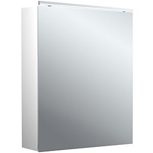 Emco pure 2 Classic armoire à miroir éclairée en saillie 979705501 600x729mm, avec éclairage supérieur à LED, 1 porte, aluminium