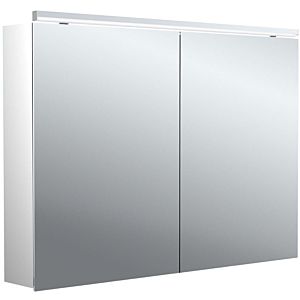 Emco pure 2 Classic armoire à miroir éclairée en saillie 979705504 1000x729mm, avec éclairage supérieur à LED, 2 portes, aluminium