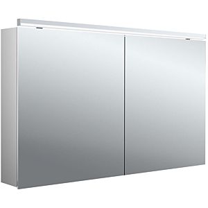 Emco pure 2 Classic armoire à miroir éclairée en saillie 979705505 1200x729mm, avec éclairage supérieur à LED, 2 portes, aluminium